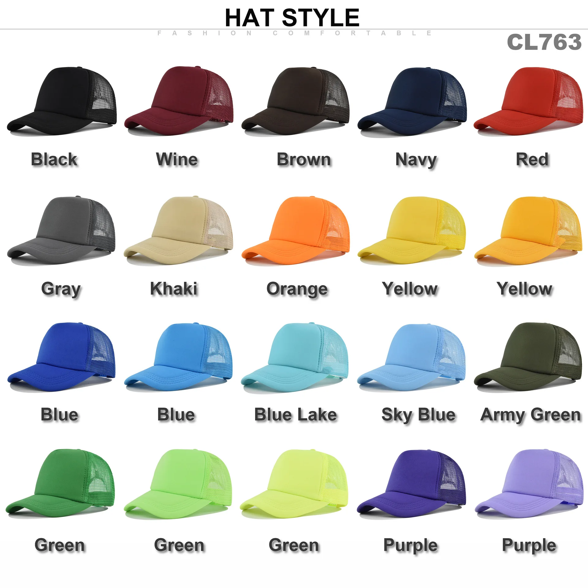 หมวกเบสบอลแฟชั่น ยูนิเซ็กส์ แบ - Trucker Cap Mesh บทวิจารณ์และราคา
