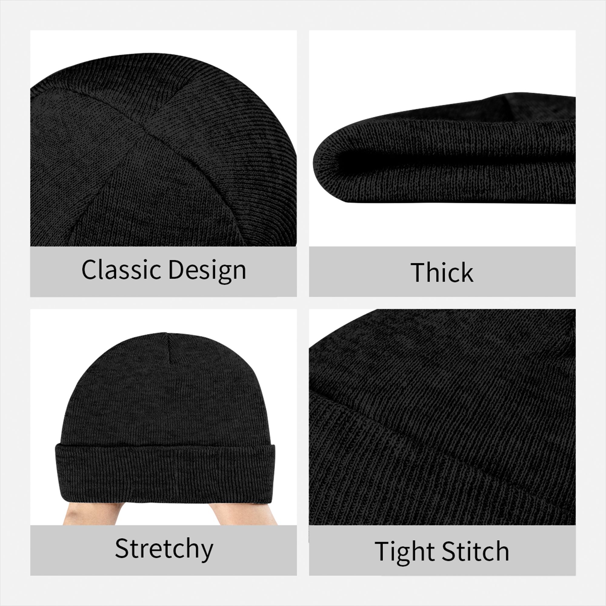หมวกไหมพรมฮัตสึเนะ มิคุ แบบมีข - Beanie Cuffed Knit บทวิจารณ์และราคา