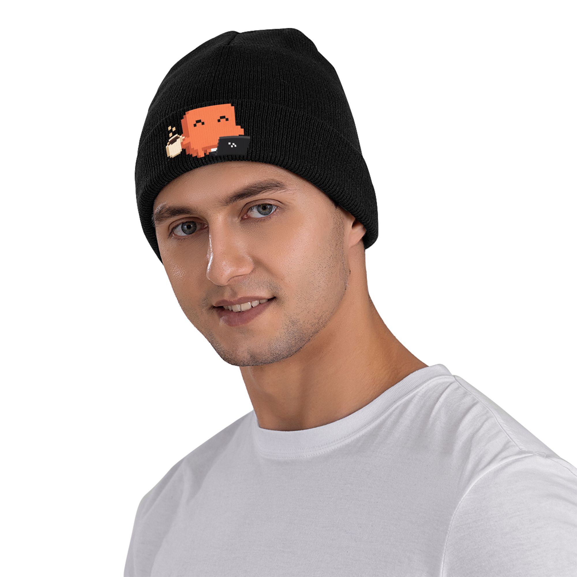 หมวกบีนนี่ถักลายริบแบบมีขอบพับ - Beanie Cuffed Knit บทวิจารณ์และราคา