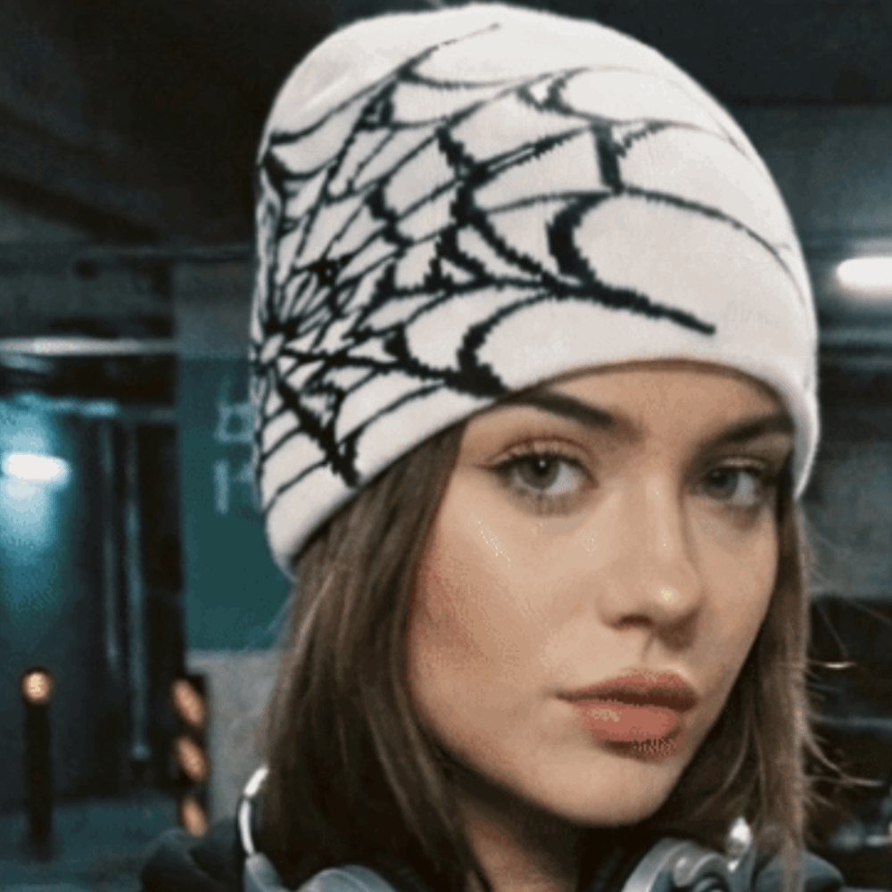 หมวกบีนนี่ลายใยแมงมุมสไตล์ฮิปฮ - Beanie Cuffed Knit บทวิจารณ์และราคา