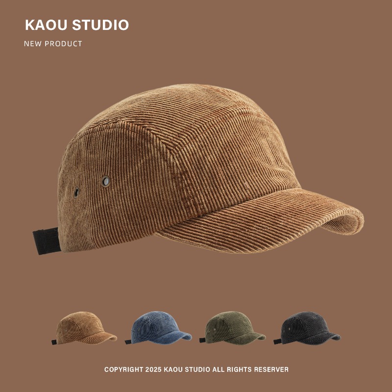 หมวกเบสบอลทรงห้าแฉกผ้าลูกฟูกสี - Corduroy Cap 5 Panel บทวิจารณ์และราคา
