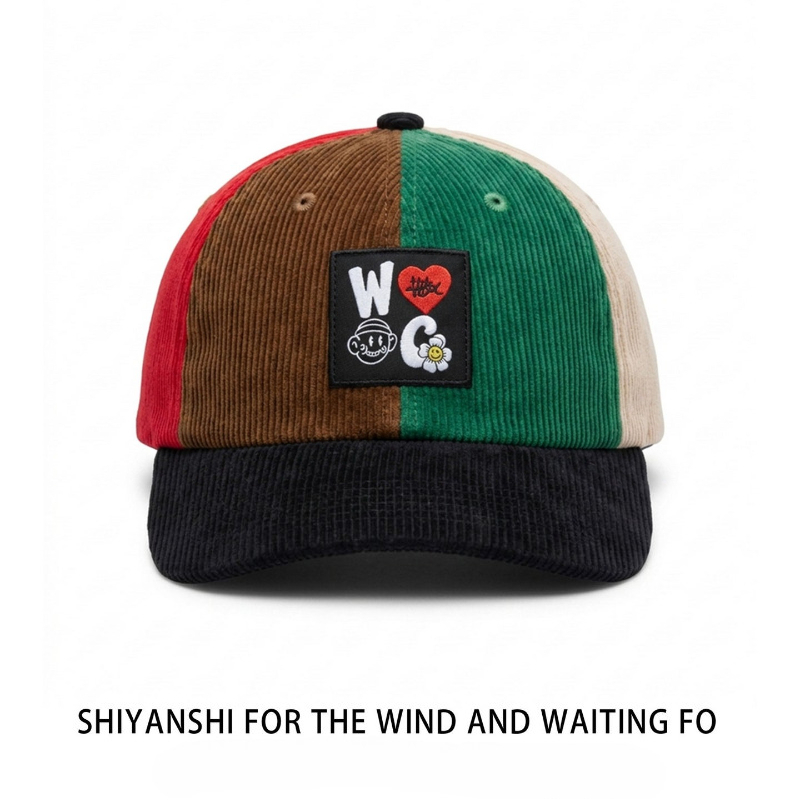 หมวกเบสบอลผ้าลูกฟูกลายบล็อกสี  - Corduroy Cap 5 Panel บทวิจารณ์และราคา