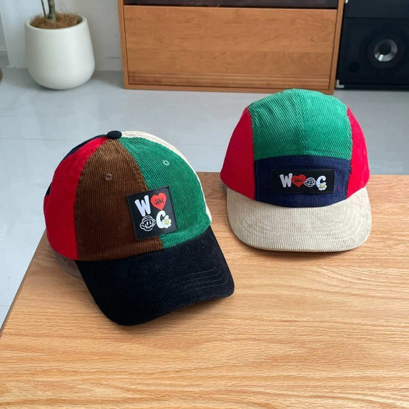 หมวกเบสบอลผ้าลูกฟูกลายบล็อกสี  - Corduroy Cap 5 Panel บทวิจารณ์และราคา